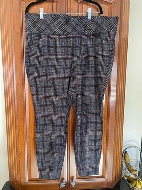 torrid Plaid Skinny Pants in Black, Brown & Red
